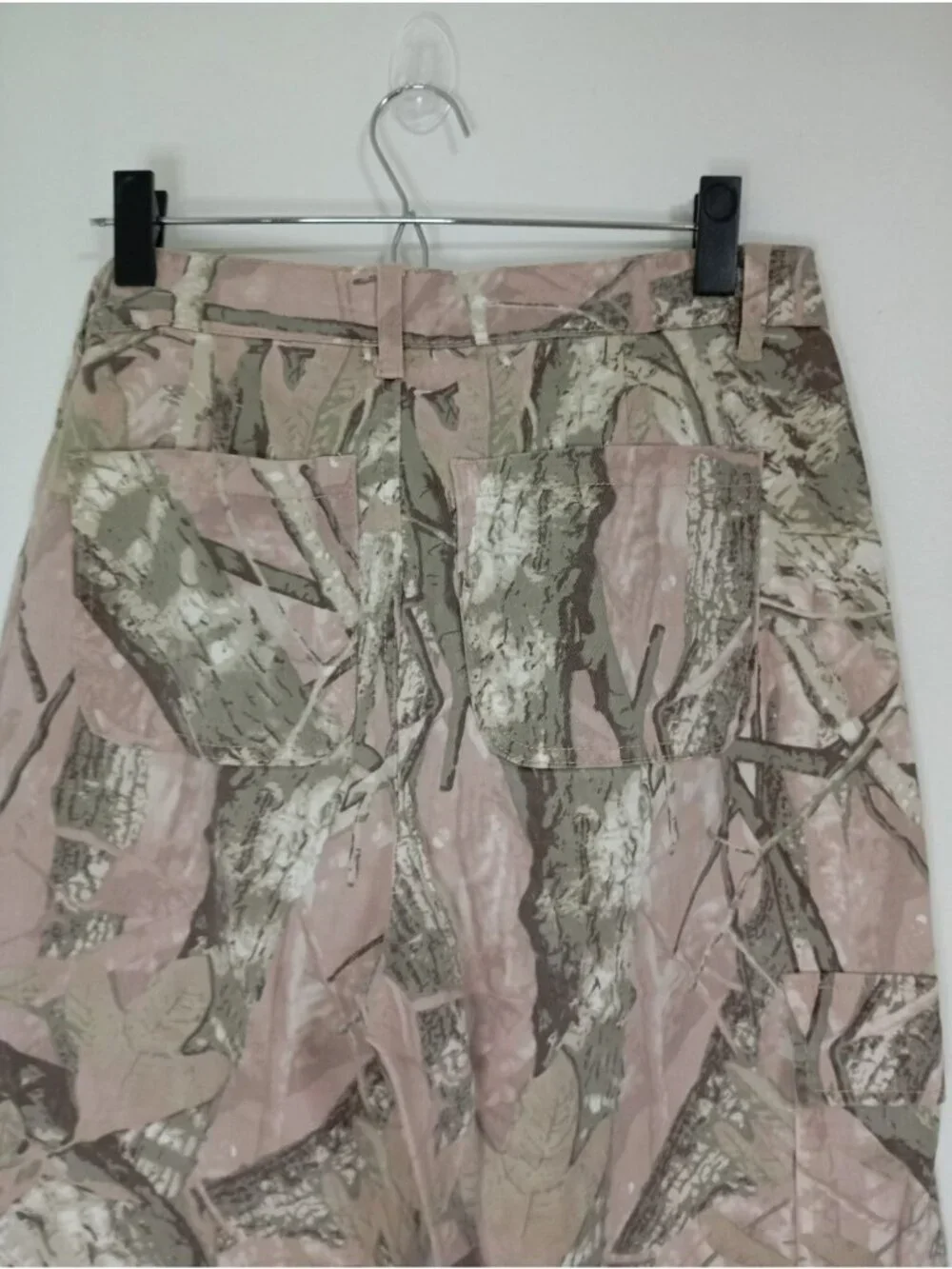 Disclosure Wide Leg Camo Cargo Pants Sz 9/29 Pink & Olive Green Pockets Utility